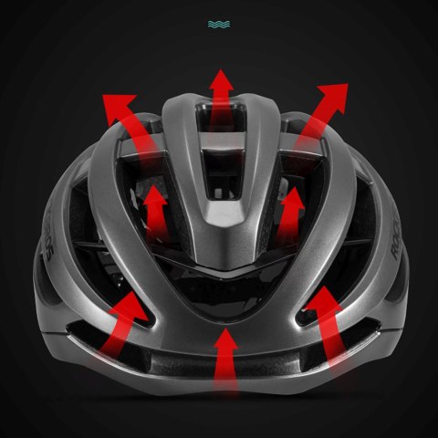Kask ochronny rowerowy HC-58BK-M 55-58 cm - czarno-szary ROCKBROS
