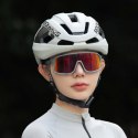 Kask rowerowy LK-15 z włókna węglowego 58-62 cm - biały ROCKBROS