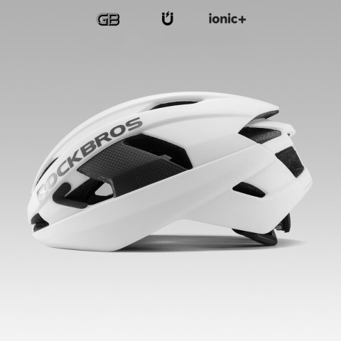 Kask rowerowy LK-15 z włókna węglowego 58-62 cm - biały ROCKBROS
