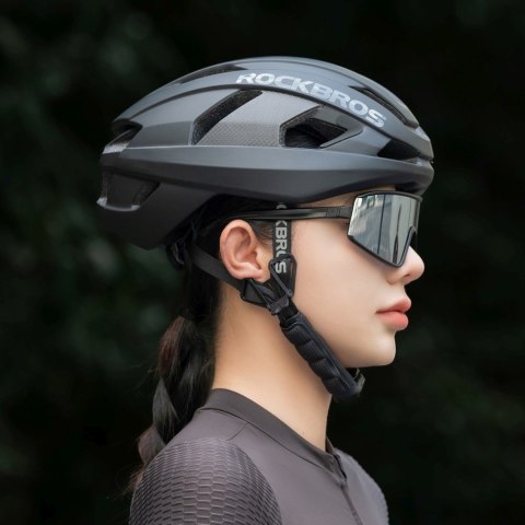 Kask rowerowy LK-15 z włókna węglowego 58-62 cm - czarny ROCKBROS