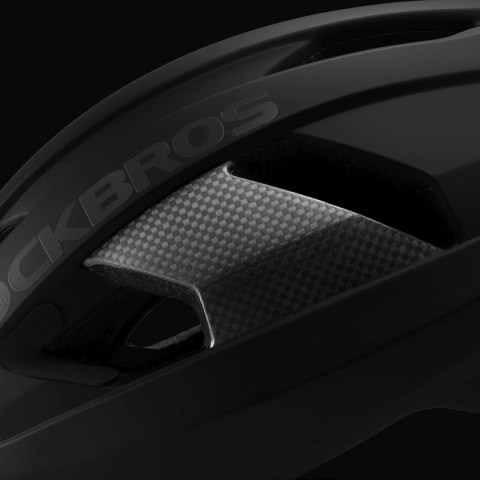 Kask rowerowy LK-15 z włókna węglowego 58-62 cm - czarny ROCKBROS