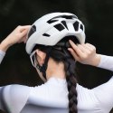 Kask rowerowy LK-15 z włókna węglowego 58-62 cm - jasnoszary ROCKBROS