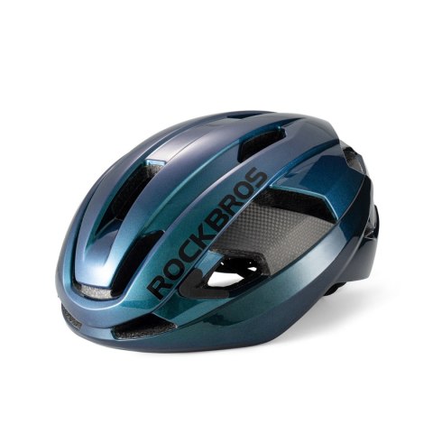 Kask rowerowy LK-15 z włókna węglowego rozmiar L 58-62 cm - niebieski kameleon ROCKBROS