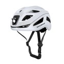 Kask rowerowy ze zintegrowanym oświetleniem wielokierunkowym USB-C 57-61 cm - biały ROCKBROS