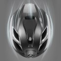 Kask rowerowy ze zintegrowanym oświetleniem wielokierunkowym USB-C 57-61 cm - czarny ROCKBROS