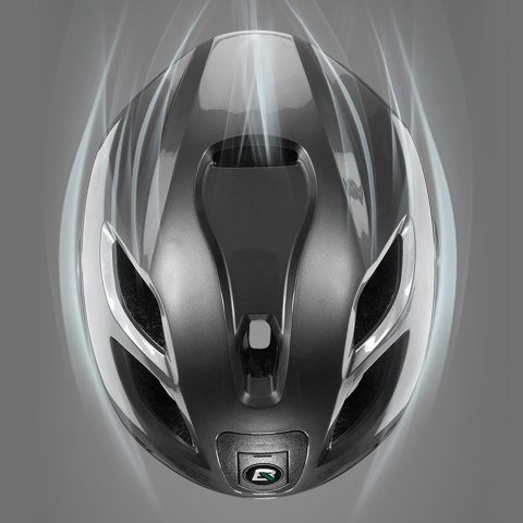 Kask rowerowy ze zintegrowanym oświetleniem wielokierunkowym USB-C 57-61 cm - czarny ROCKBROS
