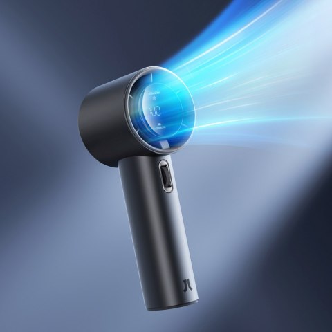 Mini dmuchawa wiatrak przenośny metalowy 5000mAh USB-C LED - ciemnoszary Jisulife