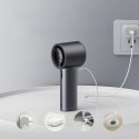 Mini dmuchawa wiatrak przenośny metalowy 5000mAh USB-C LED - ciemnoszary Jisulife