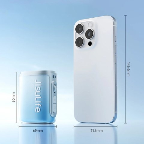 Mini wentylator wiatrak przenośny ze smyczą 4500mAh - niebieski Jisulife