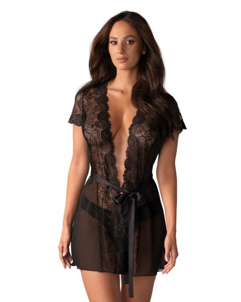Peniuar Alluria + stringi GRATIS! Czarny S/M