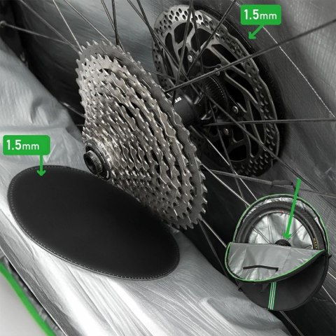 Pokrowiec transportowy na koło rowerowe śr. 74cm - czarny ROCKBROS