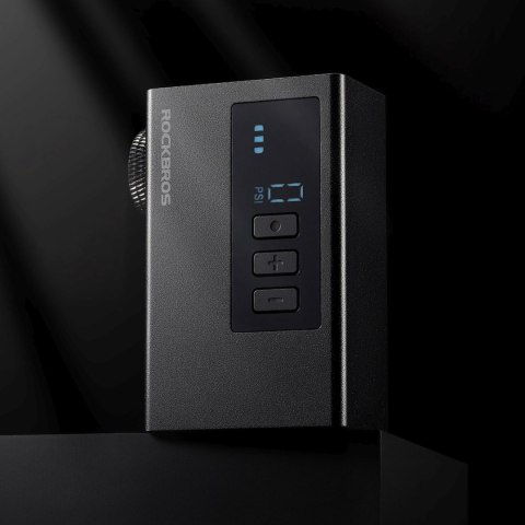 Pompka akumulatorowa kompresor LED 420mAh 120 psi - czarna ROCKBROS