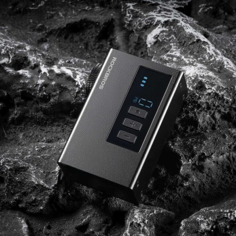 Pompka akumulatorowa kompresor LED 420mAh 120 psi - czarna ROCKBROS