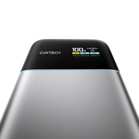 Powerbank 15000mAh USB-A USB-C 100W - szary CUKTECH