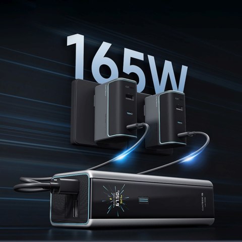 Powerbank 20000mAh USB-C USB-A 210W - szary CUKTECH