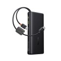 Powerbank 25000mAh 145W z wyświetlaczem wbudowanymi kablami USB-C - czarny BASEUS