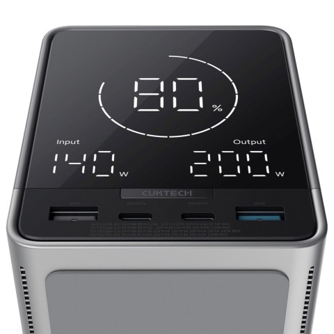 Powerbank z ładowaniem bezprzewodowym 40000mAh USB-C USB-A 300W - czarny CUKTECH