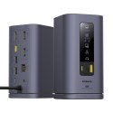 Stacja dokująca HUB 11w1 USB-C USB-A HDMI RJ45 Minijack 3.5mm - szara BASEUS