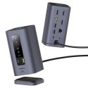 Stacja dokująca HUB 11w1 USB-C USB-A HDMI RJ45 Minijack 3.5mm - szara BASEUS