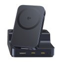 Stacja ładująca 6w1 bezprzewodowa USB-A USB-C 2x gniazdo AC 67W - czarna BASEUS