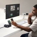 Stacja ładująca 6w1 bezprzewodowa USB-A USB-C 2x gniazdo AC 67W - czarna BASEUS