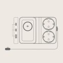 Stacja ładująca 6w1 bezprzewodowa USB-A USB-C 2x gniazdo AC 67W - czarna BASEUS