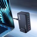 Stacja ładująca biurkowa 3x USB-A 5x USB-C GaN QC3 440W - czarna WOZINSKY