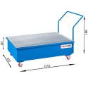 Wanna ociekowa wychwytowa pod 2 beczki PRO-LINE 1210x810x981mm mobilna PRO-LINE
