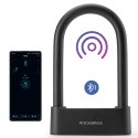 Zapięcie rowerowe SMART z czytnikiem linii papilarnych i Bluetooth - czarne ROCKBROS