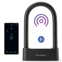 Zapięcie rowerowe SMART z czytnikiem linii papilarnych i Bluetooth - czarne ROCKBROS