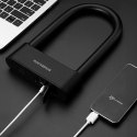Zapięcie rowerowe SMART z czytnikiem linii papilarnych i Bluetooth - czarne ROCKBROS