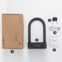 Zapięcie rowerowe SMART z czytnikiem linii papilarnych i Bluetooth - czarne ROCKBROS
