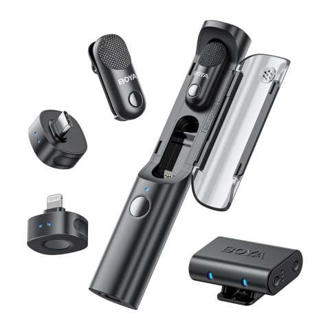 Zestaw mikrofonów bezprzewodowych 4w1 2.4GHz USB-C MAGIC-02 - czarny BOYA