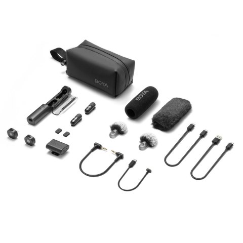 Zestaw mikrofonów bezprzewodowych 4w1 2.4GHz USB-C MAGIC-02 - czarny BOYA
