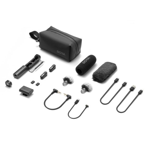 Zestaw mikrofonów bezprzewodowych 4w1 2.4GHz USB-C MAGIC-03 - czarny BOYA