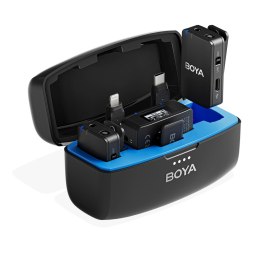 Zestaw mikrofonów bezprzewodowych z etui ładującym 8GB 2.4 GHz USB-C BOYA