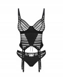 Gorset Lune Bellis + stringi Czarny M/L