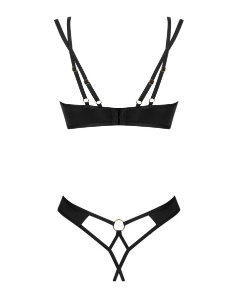 Komplet Nesari 2-częściowy otwarty Czarny XL/XXL