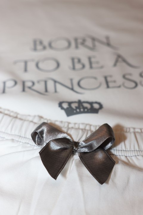 Piżama Princess Short White Biały XL