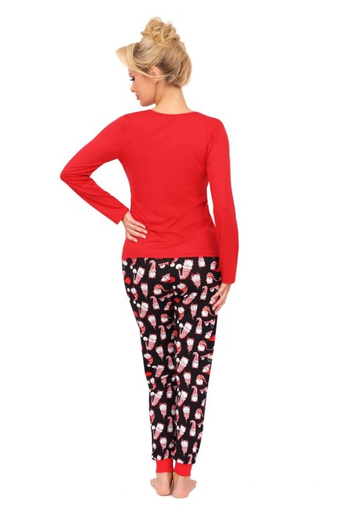 Piżama Santi Long Red Red 38