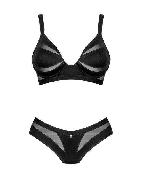 Komplet Chic Amoria 2-częściowy Czarny XL/XXL