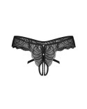 Stringi Trinise Crotchless Thong Black XXL/XXXL