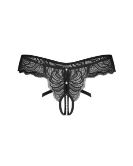 Stringi Trinise Crotchless Thong Black S/M