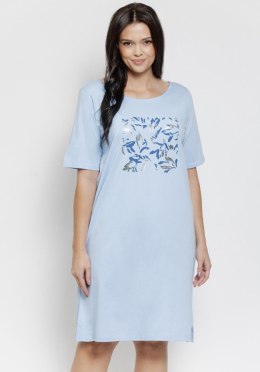 Koszula nocna Valentina Maxi 3573 Niebieska Niebieski XXXXL