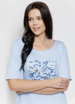 Koszula nocna Valentina Maxi 3573 Niebieska Niebieski XXXXL