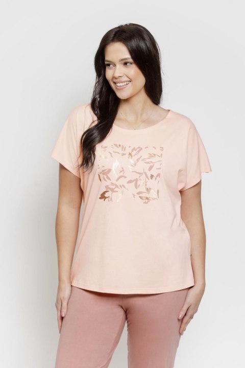 Piżama Valentina Maxi 3570 Morelowa Morelowy XXXL