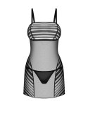 Koszula Lune Bellis + stringi Czarny XL/XXL