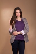 Bluzka Yasmine 3028 jeżyna Fioletowy L