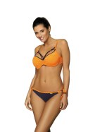 Kostium kąpielowy Shirley Dark Navy-Calendula M-455 (11) Pomarańczowo-Granatowy L