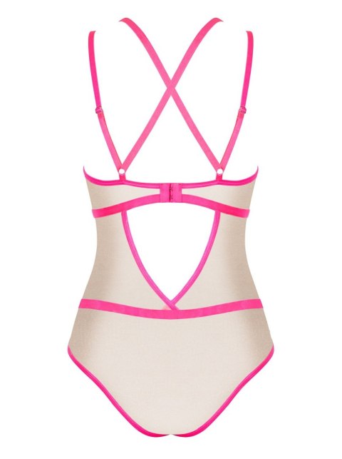 Body Nudelia Beżowo-Różowe Beżowo-Różowy L/XL